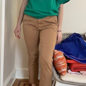 J Crew Vintage slim-straight stretch chino pant, honey brown, Size 27